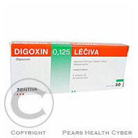 DIGOXIN 0,125 LÉČIVA  30X0.125MG Tablety