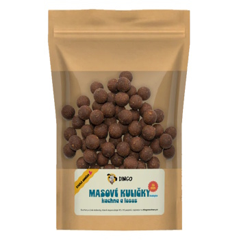 DINGO Masové kuličky kachna a losos 16 mm/150 g (Tréninkové pamlsky pro psy)