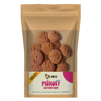DINGO Piškoty s červenou řepou bezlepkové 250 g (Piškoty a sušenky pro psy)
