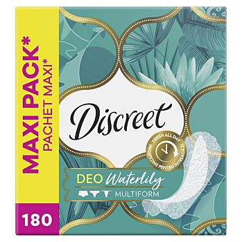 DISCREET Multiform Waterlily Prodyšné intimky 180 kusů (Slipové vložky)