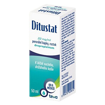 DITUSTAT Kapky, roztok  22mg/ml 50 ml (Na suchý kašel)