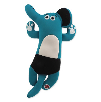 DOG FANTASY Water Float Pískací a plovoucí slon turkysová 34 cm (Hračky pro psy)