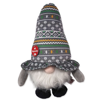 DOG FANTASY Winter Tale Pískací trpaslík šedivý 30 cm (Hračky pro psy)