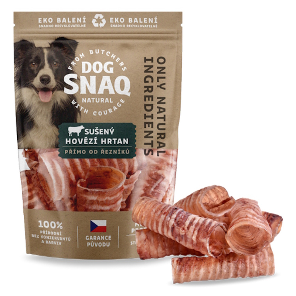 E-shop DOG SNAQ Hovězí hrtan sušený 1 ks, Hmotnost balení: 100 g