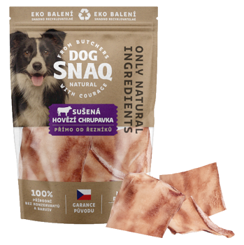 DOG SNAQ Hovězí kousky sušené lopatkové chrupavky 75 g (Sušené maso pro psy) - Monoproteinové