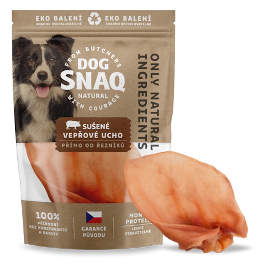 Levně DOG SNAQ Vepřové ucho sušené 1 ks