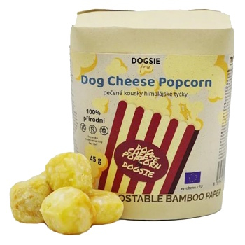 DOGSIE Cheese Popcorn Box 45 g (Dentální pamlsky pro psy)