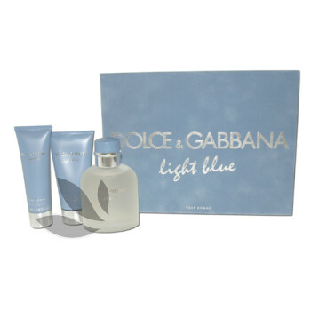 Dolce & Gabbana Light Blue Pour Homme - toaletní voda s rozprašovačem 125 ml + balzám po holení 75 ml + sprchový gel 50 ml