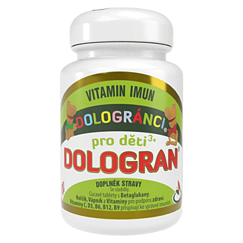 DOLOGRAN pro děti 3+DOLOGRÁNCI Vitamin Imun 60 tablet (Hořčík, magnézium) - Vícesložkové