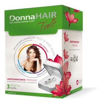 Donna Hair Forte 3měsíční  kúra 90 tobolek + přívěsek Swarovski Elements 2014