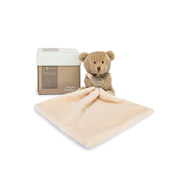 DOUDOU Dárková sada medvídek s muchláčkem (Plyšáci) - Extra jemné