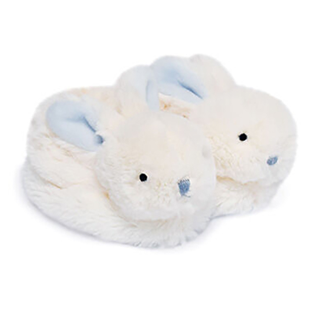 Levně DOUDOU Sada botiček s chrastítky králíček modrý 0-6 měsíců