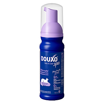 DOUXO Skin & Coat spa bezoplachová pěna pro kočky 150 ml (Šampóny pro kočky) - Ošetřující, Přírodní, Hypoalergenní