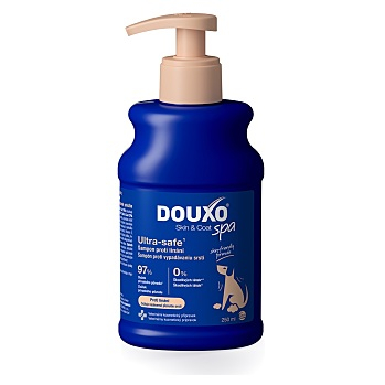 DOUXO Skin & Coat spa šampon proti línání pro psy 250 ml (Šampony pro psy) - Hydratační, Ošetřující, Dezinfekční, Zvířecí, Pěnivé, Hypoalergenní