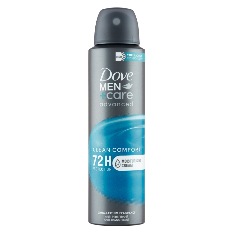 Levně DOVE Men+Care Advanced Clean Comfort Antiperspirant sprej 150 ml