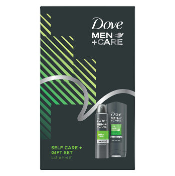 DOVE Men+Care Extra Fresh Sprchový gel 400 ml + Deodorant 150 ml Dárkový balíček pro muže