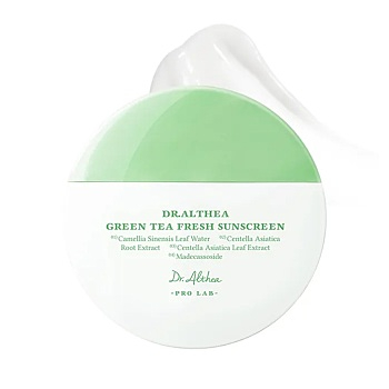 DR. ALTHEA Green Tea Fresh Sunscreen SPF50+ Opalovací krém 45 ml (Korejské pleťové krémy a gely)