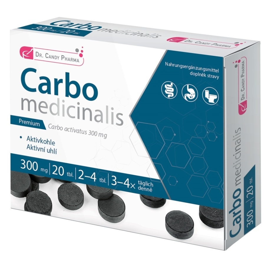 E-shop DR.CANDY PHARMA Carbo medicinalis 300 mg 20 tablet