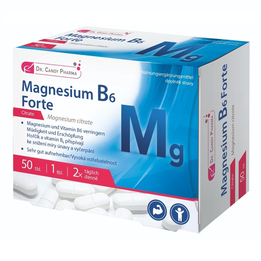DR.CANDY PHARMA Magnesium + vitamín B6 forte 100 mg 50 tablet