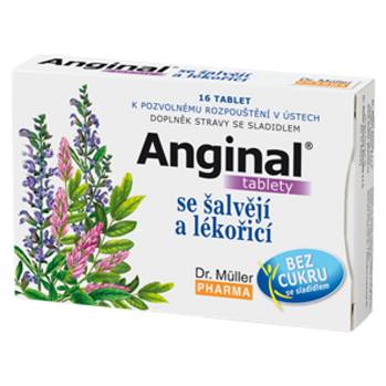DR. MÜLLER Anginal tablety se šalvějí a lékořicí 16 tablet