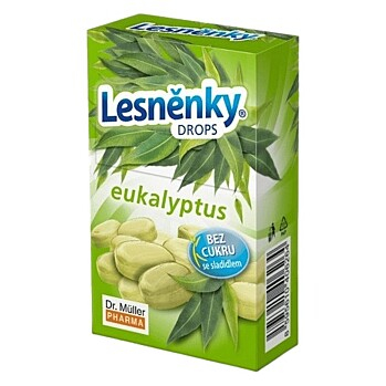 DR. MÜLLER Lesněnky drops eukalyptus bez cukru 38 g (Vitamín C)