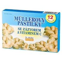DR. MÜLLER Müllerovy pastilky se zázvorem a vitamínem C 12 ks DR. MÜLLER Müllerovy pastilky se zázvorem a vitamínem C 12 ks