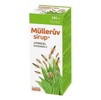 DR. MÜLLER Müllerův sirup s jitrocelem a vitaminem C 245 ml (Dýchání, dýchací cesty) - Přírodní