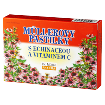 DR. MÜLLER Müllerovy pastilky s echinaceou a vitaminem C 12 pastilek