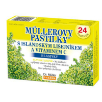 DR. MÜLLER Müllerovy pastilky s islandským lišejníkem a vitaminem C 24 pastilek DR. MÜLLER Müllerovy pastilky s islandským lišejníkem a vitaminem C 24 pastilek