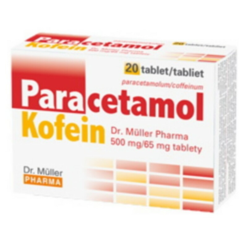 E-shop DR.MULLER Paracetamol kofein 500mg/65mg 20 tablet