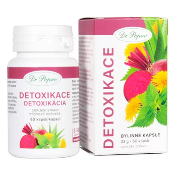 DR.POPOV Bylinné kapsle Detoxikace 60 kapslí (Detoxikace celého těla) - Vícesložkové
