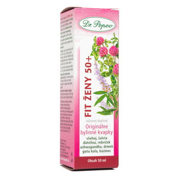 DR.POPOV Fit ženy 50+ originální bylinné kapky 50 ml (Bylinné doplňky stravy) - Přírodní