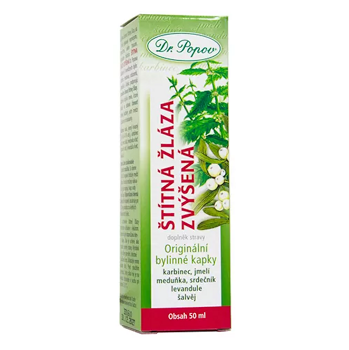 DR.POPOV Kapky bylinné Štítná žláza zvýšená 50 ml (Minerály a stopové prvky na imunitu)