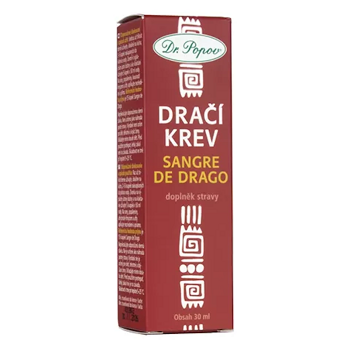 DR.POPOV Kapky Dračí krev-Sangre de Drago 30 ml (Přírodní betaglukany) - Přírodní, Jednosložkové