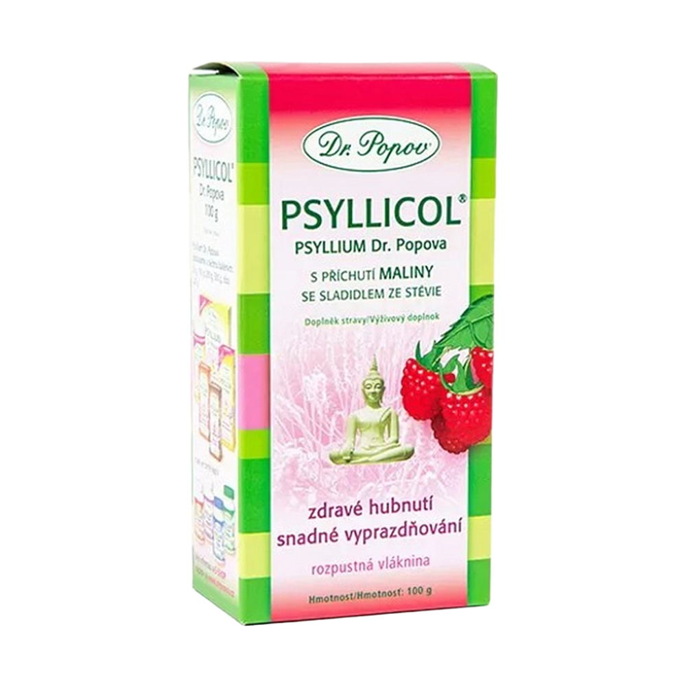Dr.Popov Psyllicol příchuť malina 100g koupíte na Lekarna.cz
