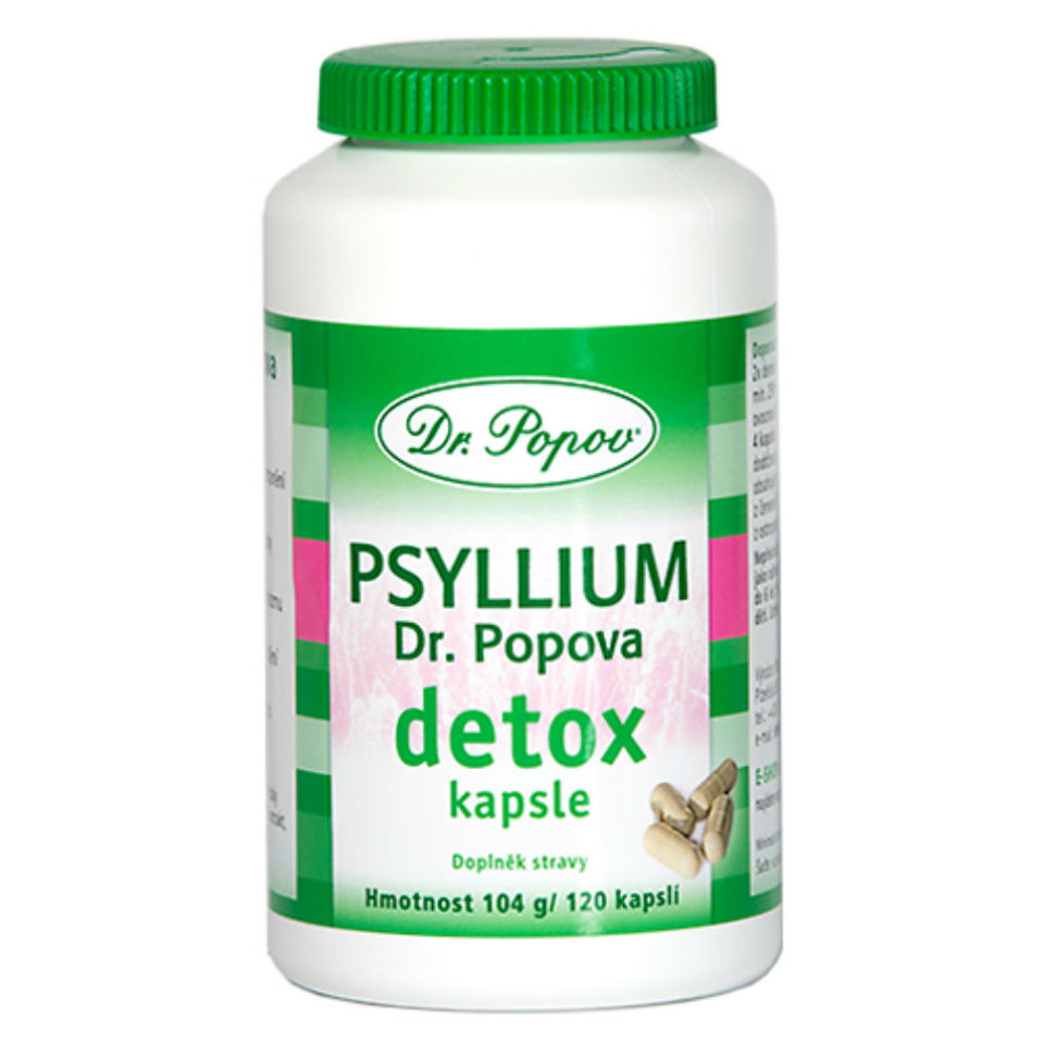 E-shop DR. POPOV Psyllium detox 120 kapslí