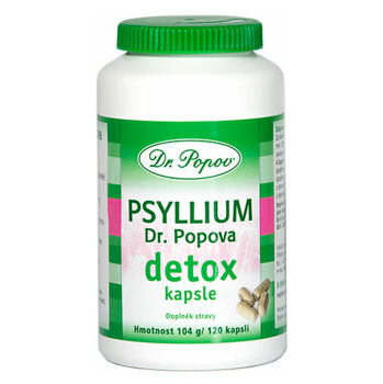 DR. POPOV Psyllium detox 120 kapslí