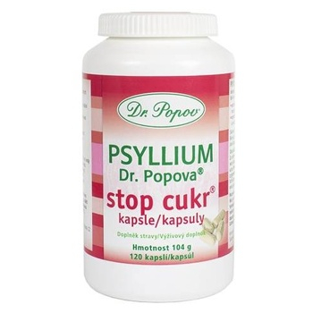 DR. POPOV Psyllium Stop cukr 120 kapslí