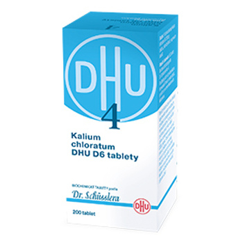 DR. SCHÜSSLERA Kalium chloratum DHU D6 No.4 200 tablet (Jednosložková) - Homeopatické