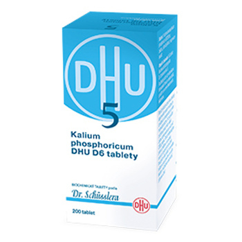 DR. SCHÜSSLERA Kalium phosphoricum DHU D6 No.5 200 tablet (Jednosložková) - Homeopatické