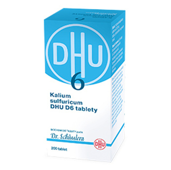 DR. SCHÜSSLERA Kalium sulfuricum DHU D6 No.6 200 tablet (Jednosložková) - Homeopatické