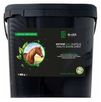 DR UHLI Hrubé aktivní uhlí pro velká zvířata 1600 g (Veterinární doplňky stravy pro koně)