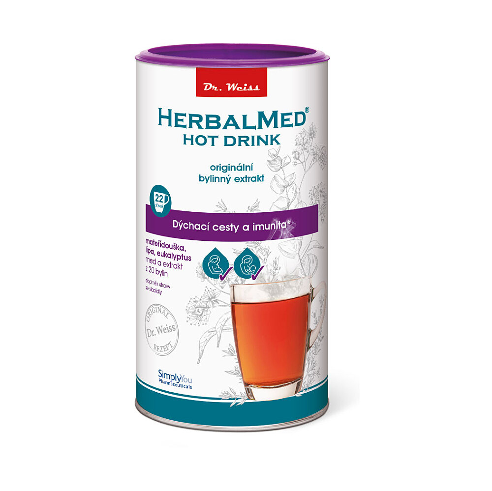 DR. WEISS Herbalmed hot drink dýchací cesty + vitamin C 180 g