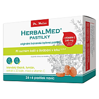 DR. WEISS Herbalmed islandský lišejník + tymián + vitamín C 24+6 pastilek