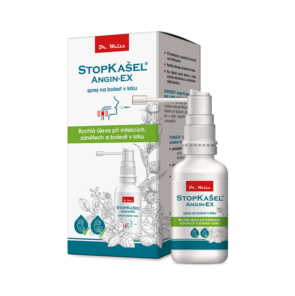DR. WEISS Stopkašel Angin-ex sprej na bolest v krku 30 ml
