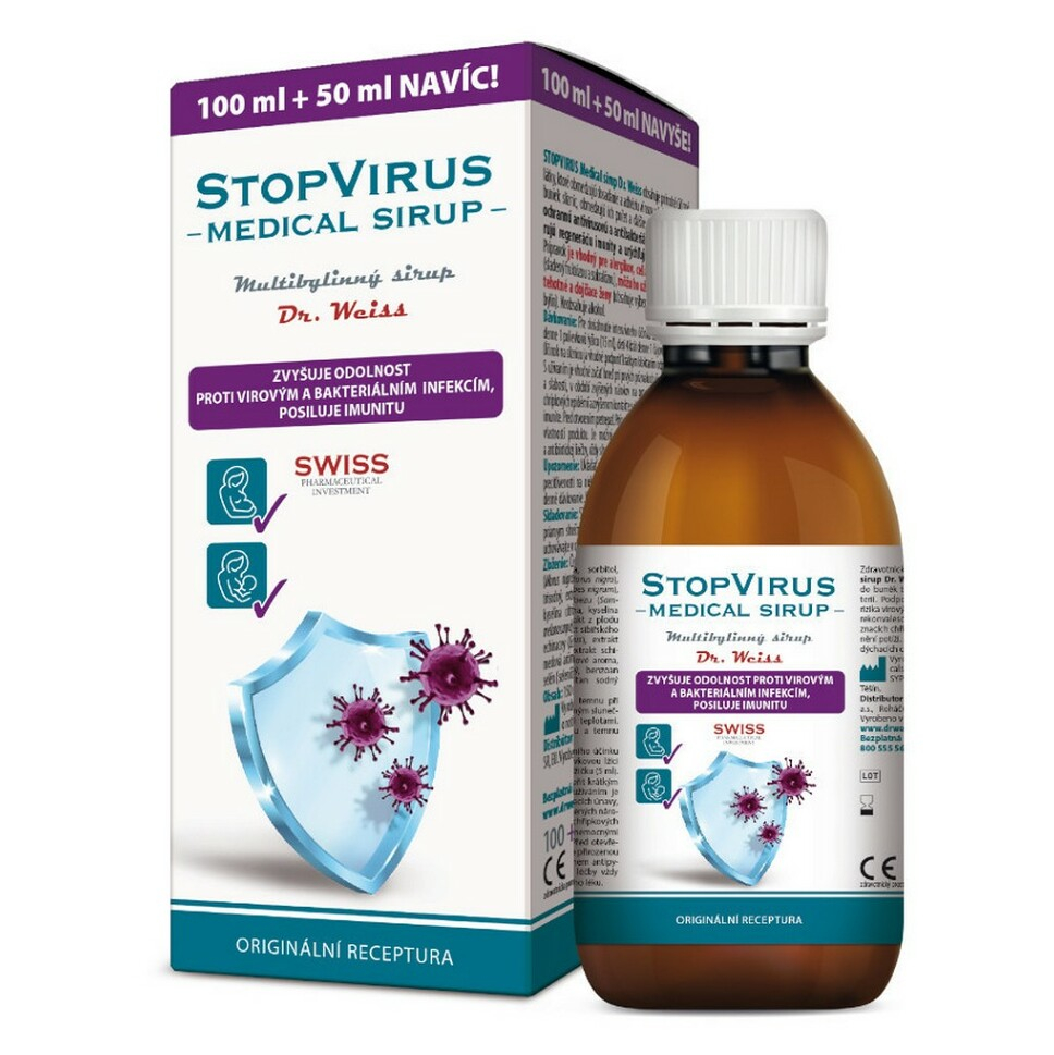 Levně DR. WEISS STOPVIRUS Medical sirup 100 + 50 ml
