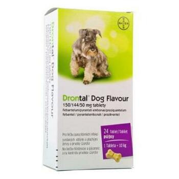 DRONTAL Dog Flavour 150/144/50 mg pro psy 24 tablet