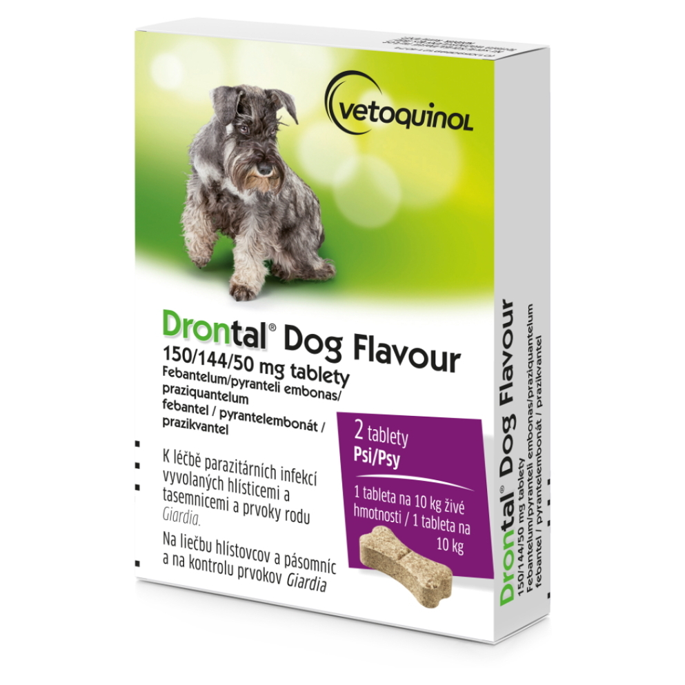 E-shop DRONTAL Dog Flavour 150/144/50 mg pro psy 2 tablety