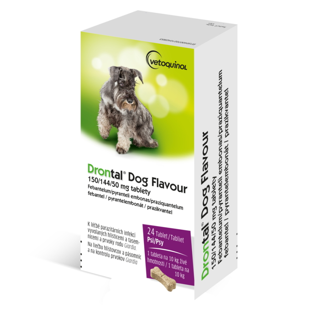 E-shop DRONTAL Dog flavour 150/144/50 mg pro psy 24 tablet