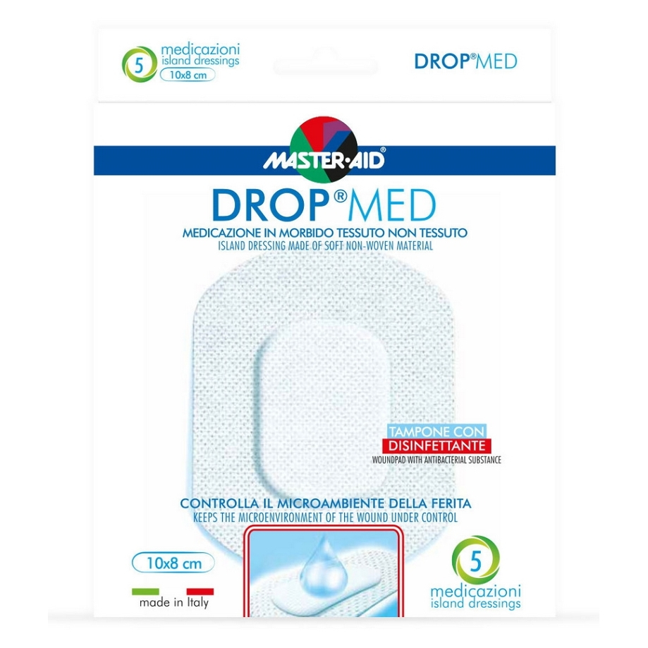 E-shop DROP MED Rychloobvaz sterilní antiseptický 10x8 cm 5 kusů
